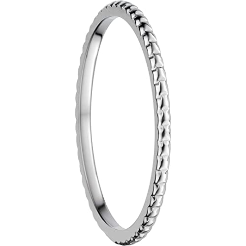 BERING Innenring ultraschmal Edelstahl Bubble-Optik Silber 562-10-X0, Größe:9 von BERING