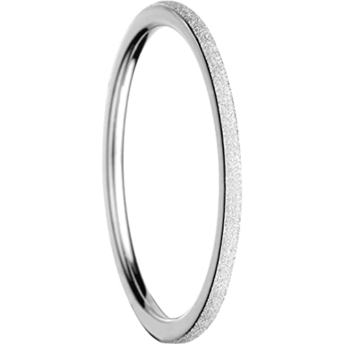 BERING Innenring ultraschmal Edelstahl Sparkling-Effect Silber 561-19-X0, Größe:8 von BERING
