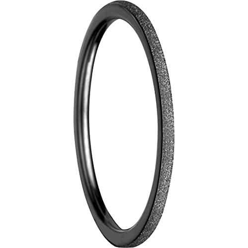 BERING Innenring ultraschmal Edelstahl Sparkling-Effect schwarz 561-69-X0, Größe:7 von BERING