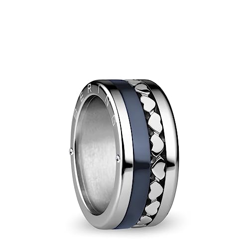 BERING Austauschbar Ringkombination für Damen in Silber & Blau mit einzigartigem Twist- & Change System, Maas von BERING