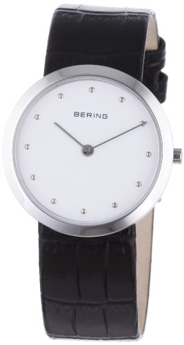 BERING Damen Analog Quarz Classic Collection Armbanduhr mit Kalbsleder Armband und Saphirglas 10331-400 von BERING