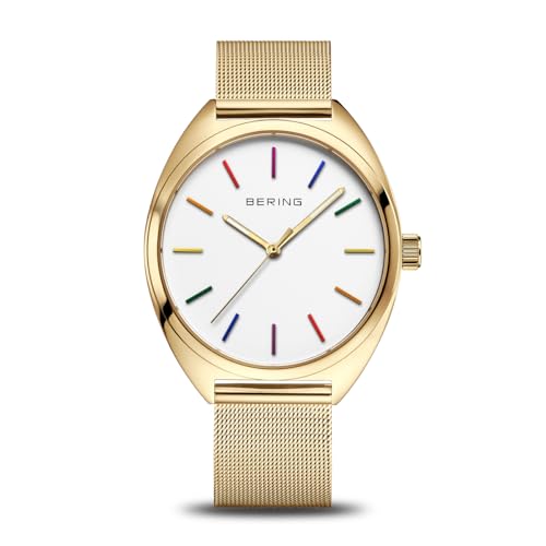 BERING Unisex Analog Japanisches Quarzwerk Uhr mit Edelstahl Armband 127220-40-334 von BERING