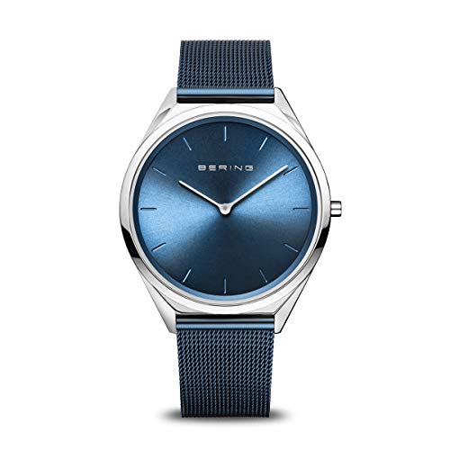 BERING Unisex Uhr Quarz Movement - Ultra Slim Collection mit Edelstahl und Saphirglas 17039-307 - 3 ATM von BERING