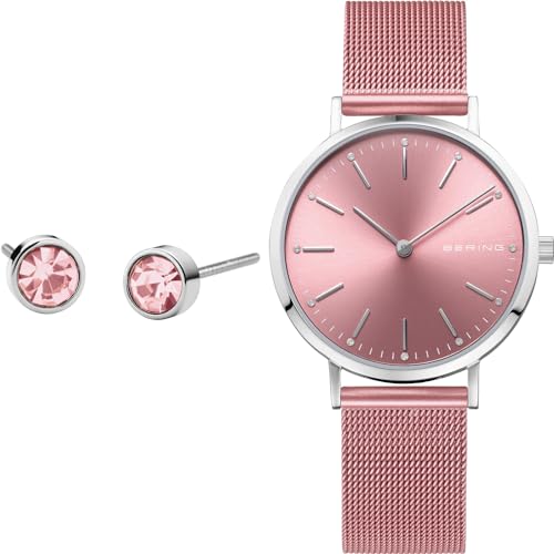 BERING Damen Uhr Quarz Movement - Charity Collection mit Edelstahl und Saphirglas 14134-999-GWP - Wasserdicht: 3 ATM von BERING