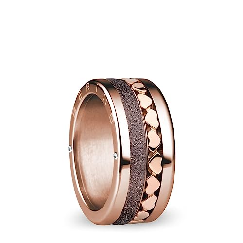 BERING Austauschbar Ringkombination für Damen in Rosé Gold & Braun mit einzigartigem Twist- & Change System, Spree von BERING