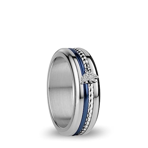 BERING Austauschbar Ringkombination für Damen in Silber & Blau mit einzigartigem Twist- & Change System, Seine von BERING