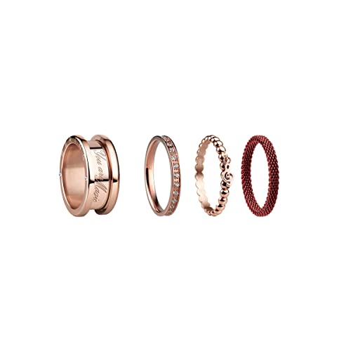 BERING weiblich Ring Size 8 rosé gold glänzend Symphony-Set-YouAreMagic 8 von BERING