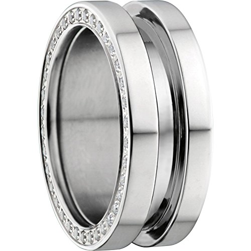 Bering Damen-Ring Edelstahl Zirkonia weiß Gr. 54 (17.2)-525-17-73 von BERING