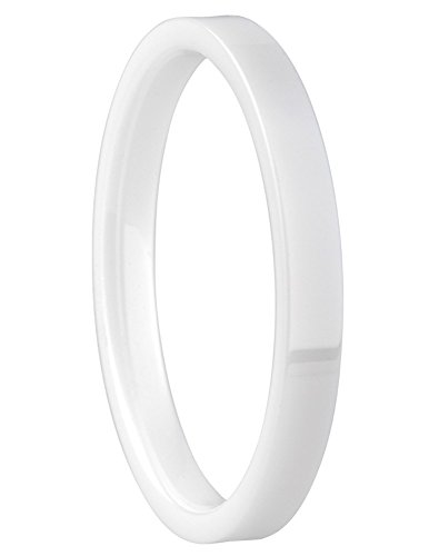 Bering schmaler Innenring Keramik weiß für Arctic Symphony Collection 554-50-X1, Größe:7 von BERING