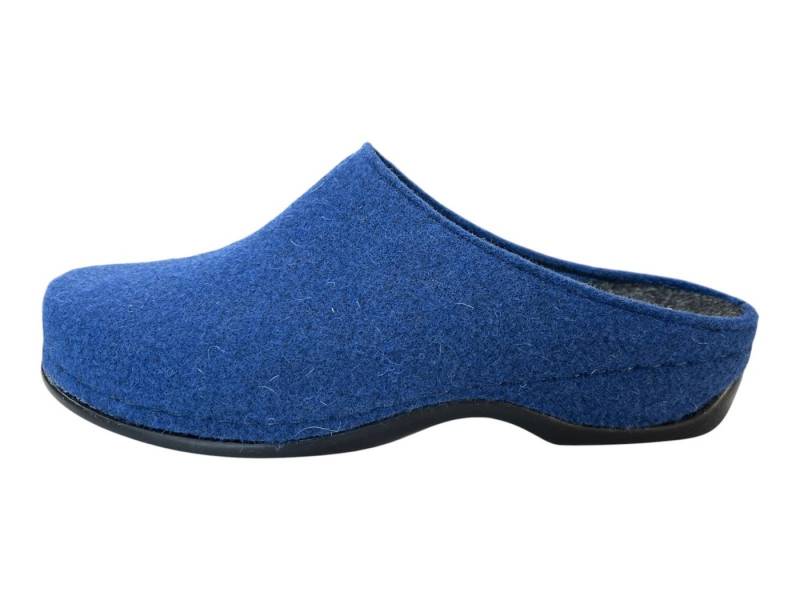 BERKEMANN Bekemann Damen Filz Pantoffel FLORINA 01025-312 royalblau Clog von BERKEMANN
