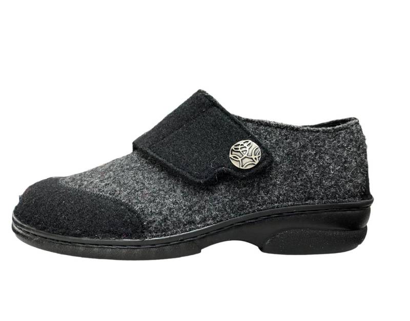 BERKEMANN Berkemann Damen Filz Hausschuh Jarla 03558-025 schwarz/grau Hausschuh von BERKEMANN