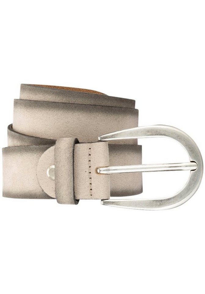 BERND GÖTZ Ledergürtel mit mattsilberfarbener Dornschließe von BERND GÖTZ