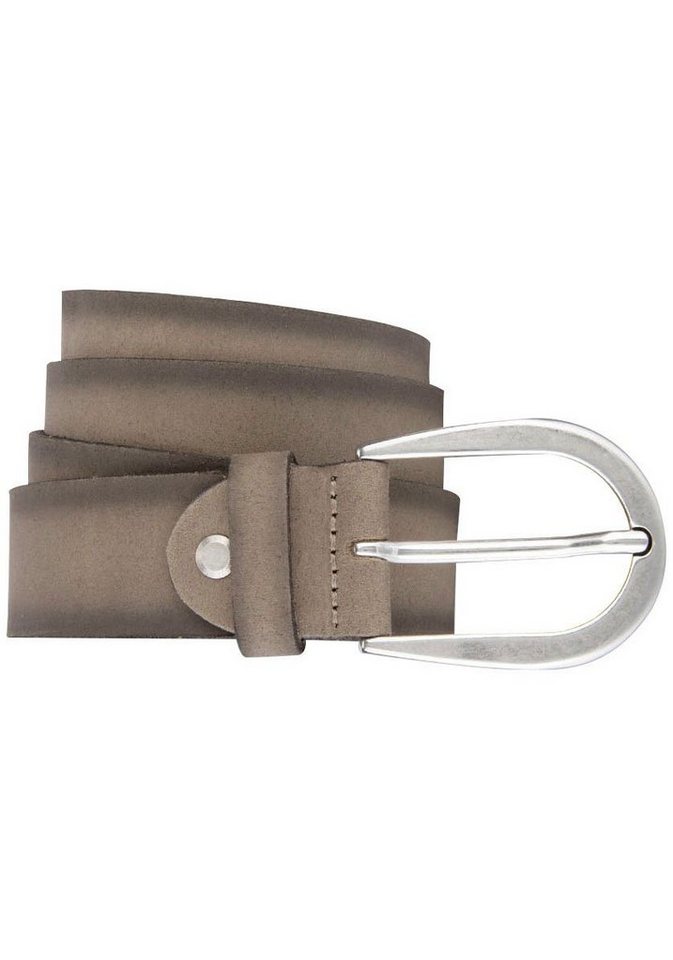 BERND GÖTZ Ledergürtel mit mattsilberfarbener Dornschließe von BERND GÖTZ