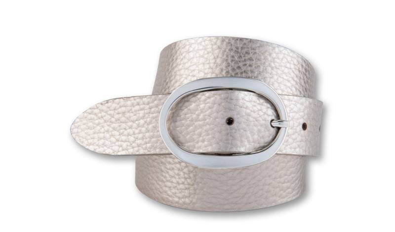 BERND GÖTZ Ledergürtel Ledergürtel mit edler silberner Ovalschließe von BERND GÖTZ