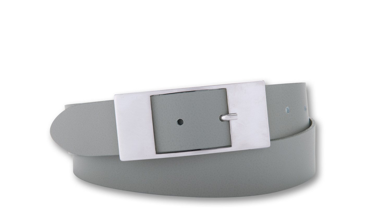 BERND GÖTZ Ledergürtel Ledergürtel mit flacher Rechteckschließe in matter Optik von BERND GÖTZ