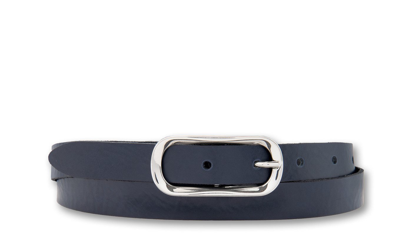 BERND GÖTZ Ledergürtel Ledergürtel mit glänzender, ovaler Blickfangschließe von BERND GÖTZ