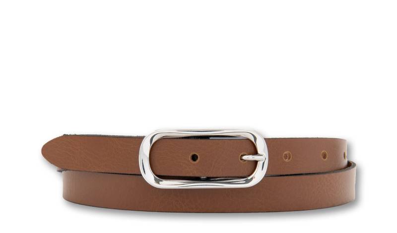 BERND GÖTZ Ledergürtel Ledergürtel mit glänzender, ovaler Blickfangschließe von BERND GÖTZ