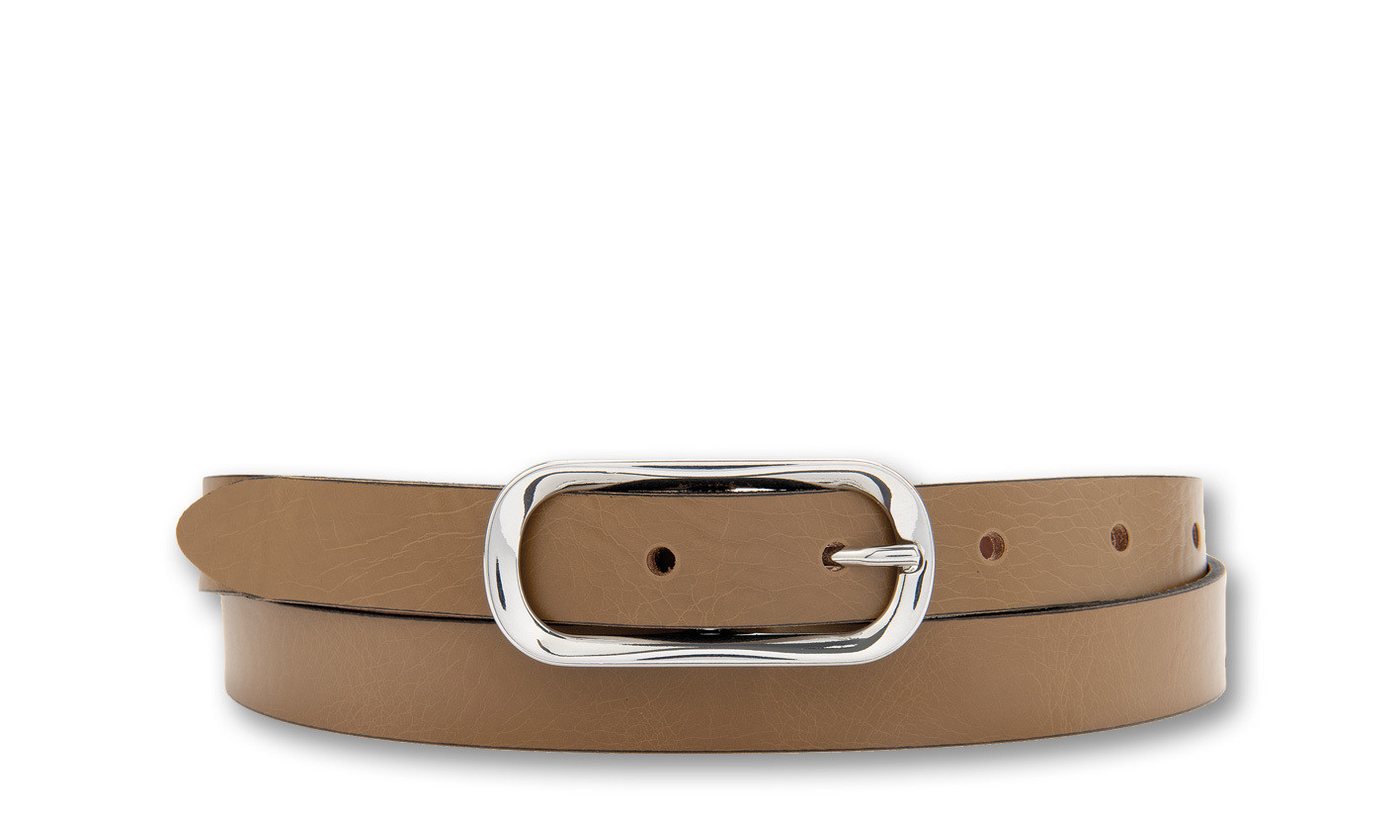 BERND GÖTZ Ledergürtel Ledergürtel mit glänzender, ovaler Blickfangschließe von BERND GÖTZ