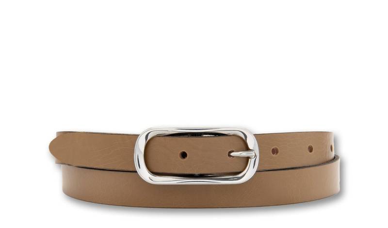 BERND GÖTZ Ledergürtel Ledergürtel mit glänzender, ovaler Blickfangschließe von BERND GÖTZ