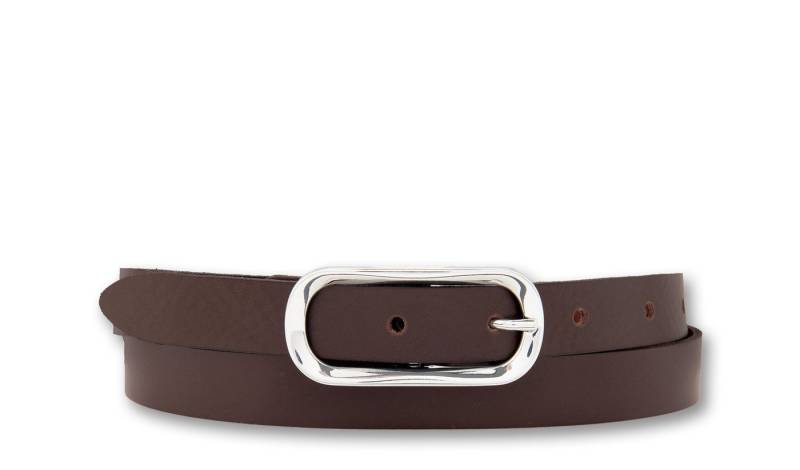 BERND GÖTZ Ledergürtel Ledergürtel mit glänzender, ovaler Blickfangschließe von BERND GÖTZ