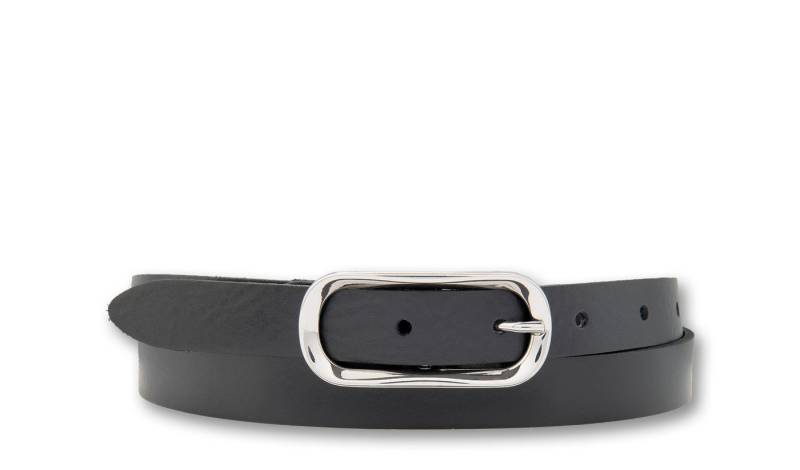 BERND GÖTZ Ledergürtel Ledergürtel mit glänzender, ovaler Blickfangschließe von BERND GÖTZ