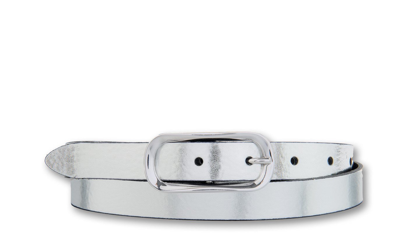 BERND GÖTZ Ledergürtel Ledergürtel mit glänzender, ovaler Blickfangschließe von BERND GÖTZ