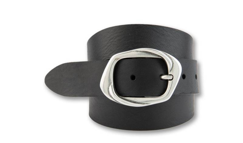 BERND GÖTZ Ledergürtel Ledergürtel mit glänzender Dornschließe in Art-Deco-Stil von BERND GÖTZ