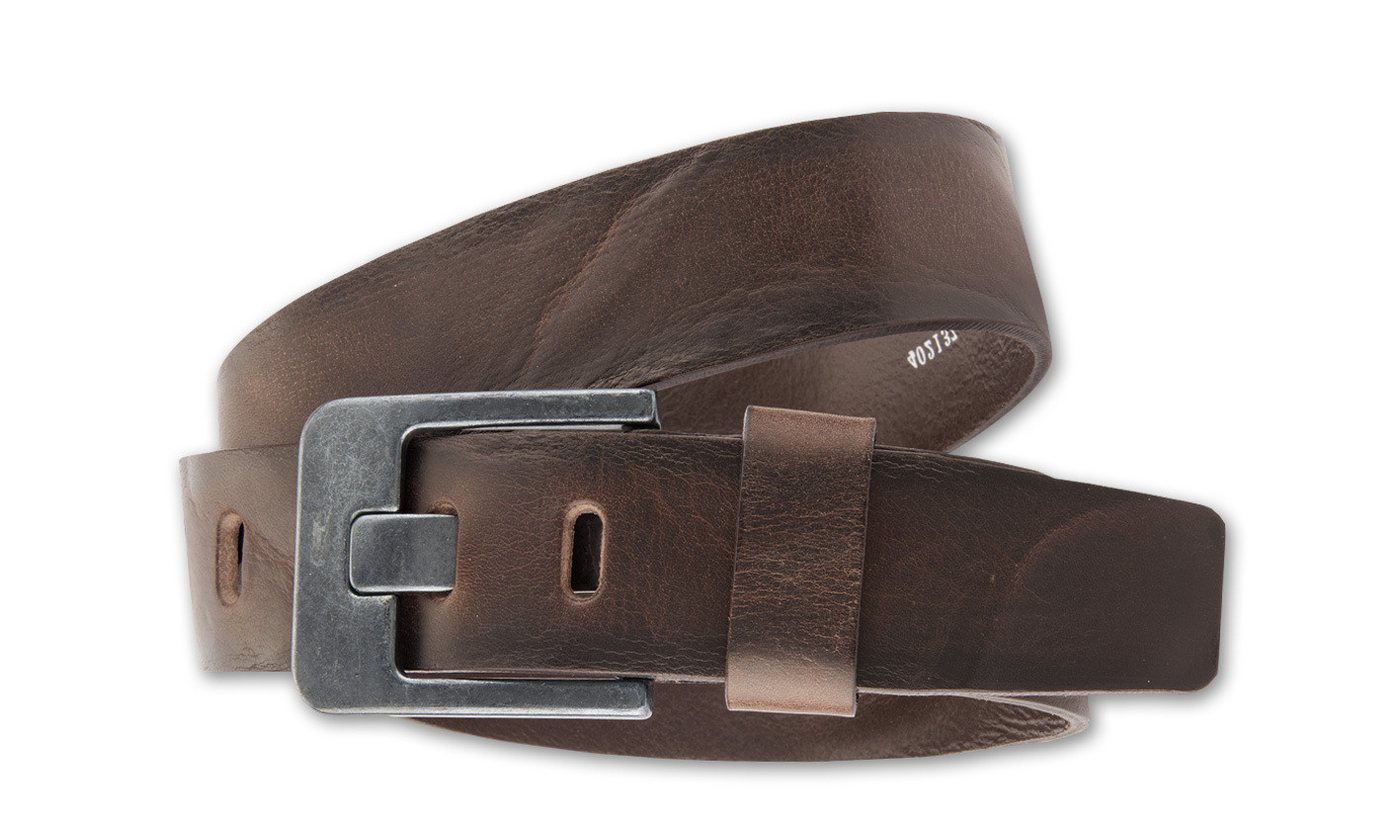 BERND GÖTZ Ledergürtel Ledergürtel mit markanter dunkler Designschließe von BERND GÖTZ