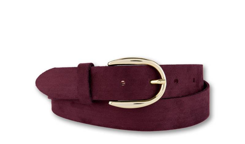 BERND GÖTZ Ledergürtel Ledergürtel mit samtigem Look und Goldschließe von BERND GÖTZ