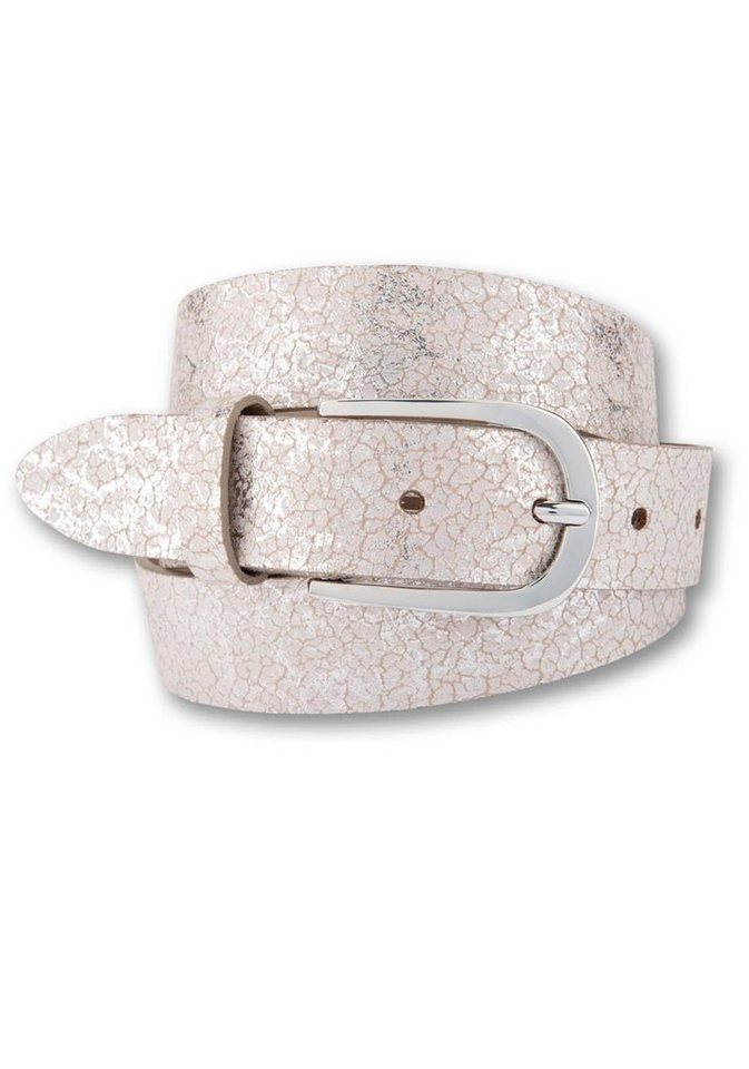 BERND GÖTZ Ledergürtel mit Metalleffekt von BERND GÖTZ