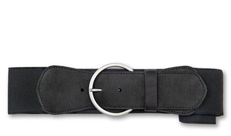 BERND GÖTZ Taillengürtel Taillengürtel mit Stretch und großer silberner Ringschließe von BERND GÖTZ