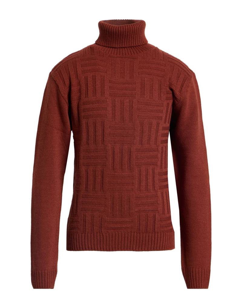 BERNESE Milano Rollkragenpullover Herren Ziegelrot von BERNESE Milano