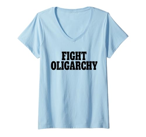 Damen KÄMPFE Oligarchy T-Shirt mit V-Ausschnitt von BERNIE AOC TEES