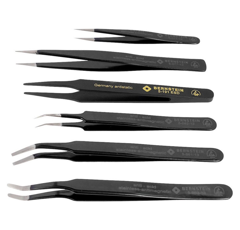 BERNSTEIN TOOLS FOR ELECTRONICS Pinzette Bernstein Tools for Electronics 5-060-AES ESD, Universal Pinzetten-Set von BERNSTEIN TOOLS FOR ELECTRONICS