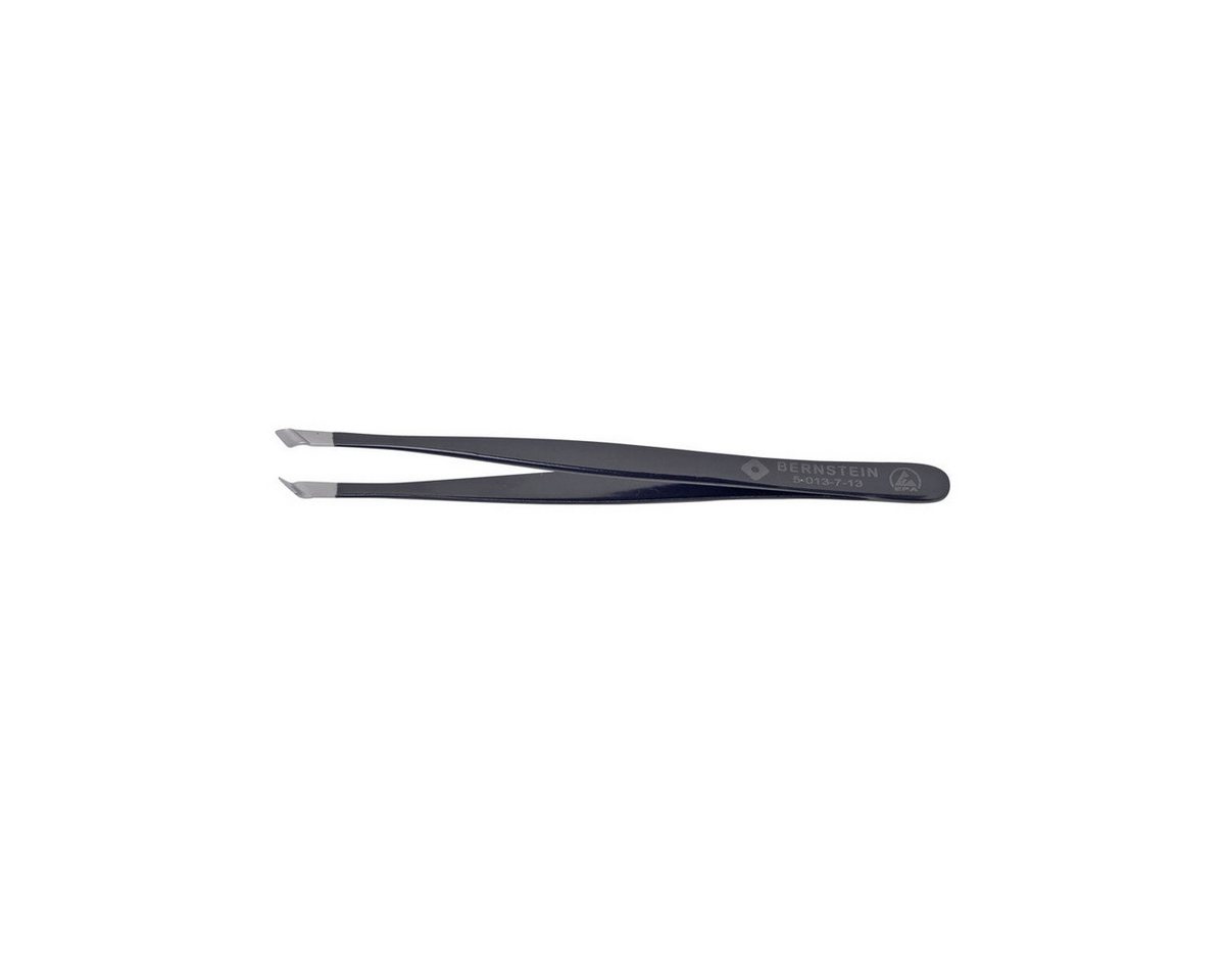BERNSTEIN TOOLS FOR ELECTRONICS Präzisionspinzette ESD Bestückungspinzette 125mm Form 63 Edelstahl diagonal-Ø 1,5x5mm abl, ESD Produkt von BERNSTEIN TOOLS FOR ELECTRONICS