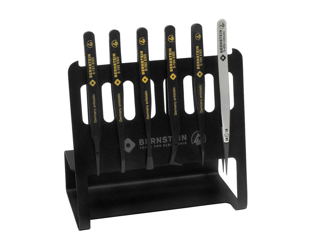 BERNSTEIN TOOLS FOR ELECTRONICS Präzisionspinzette ESD Kunststoff Präzisionspinzetten Satz VARIO 6-tlg, ESD Produkt von BERNSTEIN TOOLS FOR ELECTRONICS