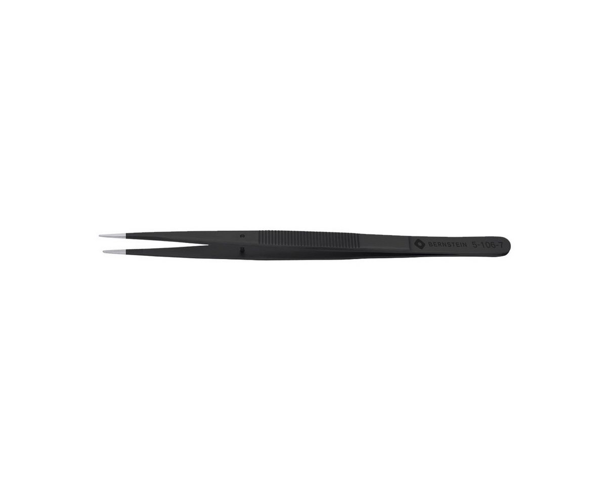 BERNSTEIN TOOLS FOR ELECTRONICS Präzisionspinzette ESD Pinzette 155mm 48 Edelstahl mit Führungsstift, gezahnt, ESD Produkt von BERNSTEIN TOOLS FOR ELECTRONICS
