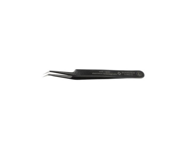 BERNSTEIN TOOLS FOR ELECTRONICS Präzisionspinzette ESD SMD Pinzette 115mm Form 5abb-Z Edelstahl Winkel 30° gezahnt, ablei, ESD Produkt von BERNSTEIN TOOLS FOR ELECTRONICS