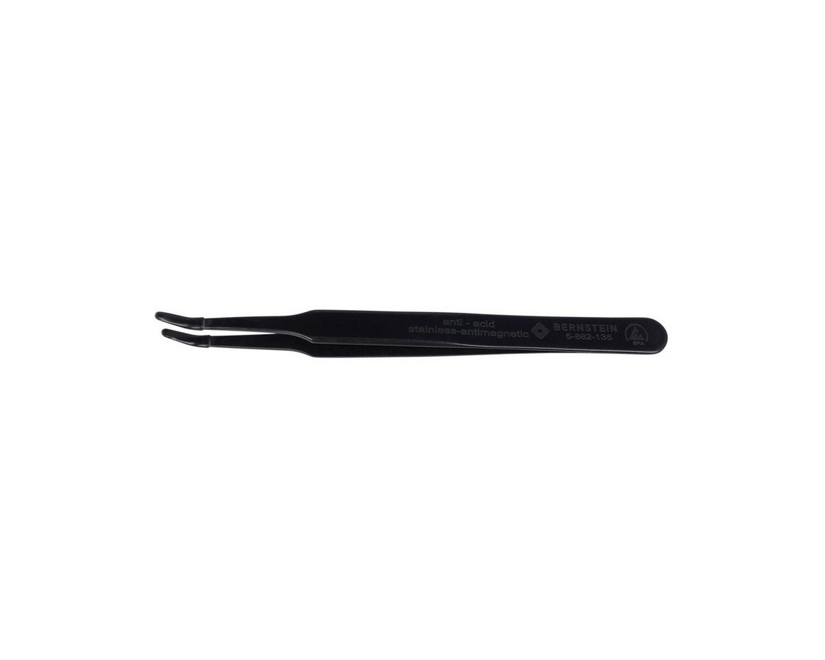BERNSTEIN TOOLS FOR ELECTRONICS Präzisionspinzette ESD SMD Pinzette 125mm Form 2ac, vollständig ableitfähig inkl. Spitze, ESD Produkt von BERNSTEIN TOOLS FOR ELECTRONICS