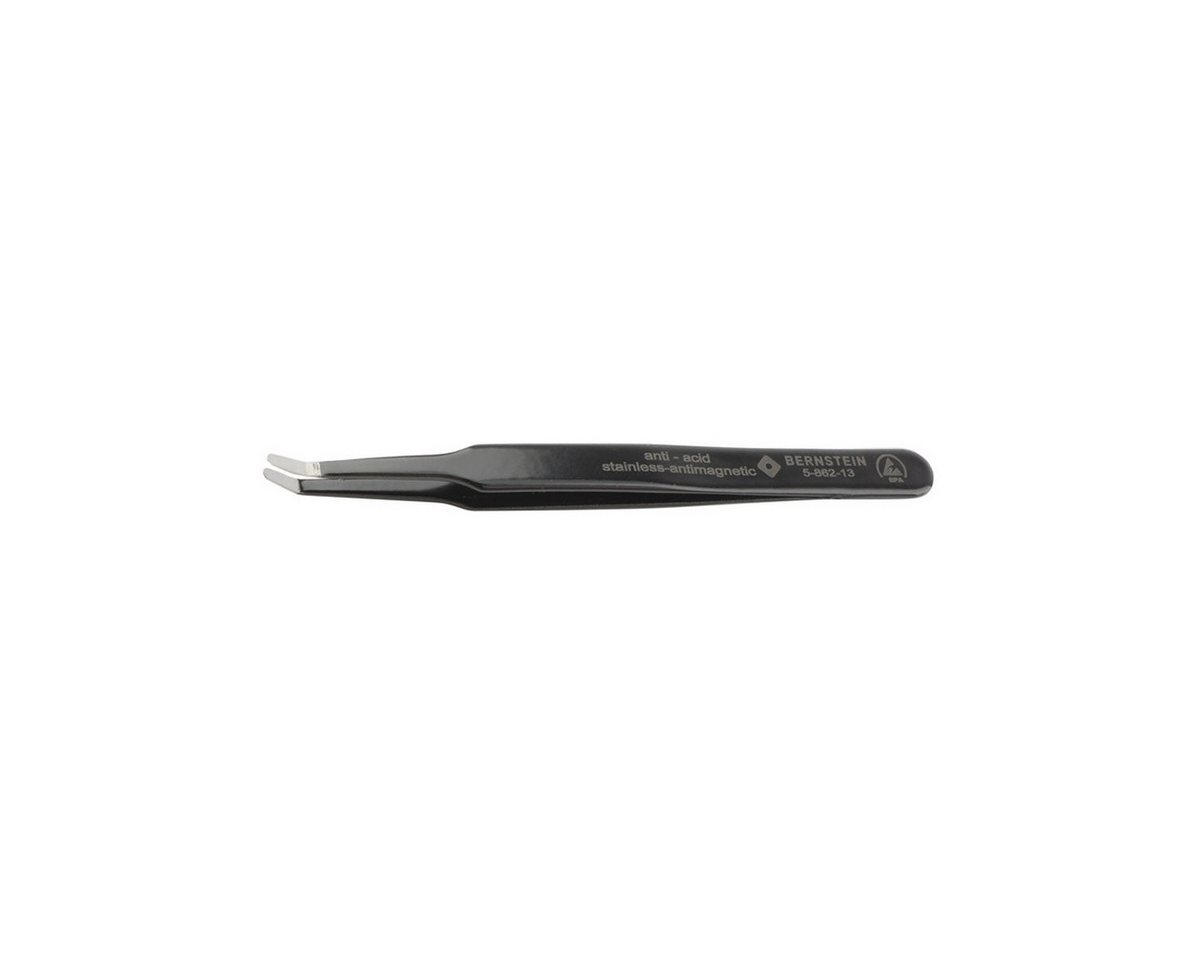 BERNSTEIN TOOLS FOR ELECTRONICS Präzisionspinzette ESD SMD Pinzette 125mm Form 2ac Edelstahl Winkel 30° ableitfähig, ESD Produkt von BERNSTEIN TOOLS FOR ELECTRONICS