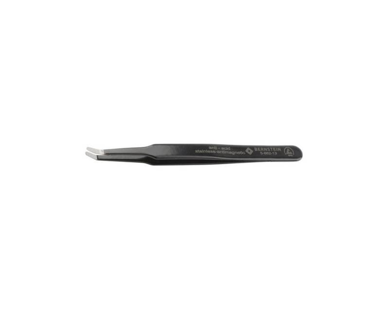 BERNSTEIN TOOLS FOR ELECTRONICS Präzisionspinzette ESD SMD Pinzette 125mm Form 2ac Edelstahl Winkel 30° ableitfähig, ESD Produkt von BERNSTEIN TOOLS FOR ELECTRONICS