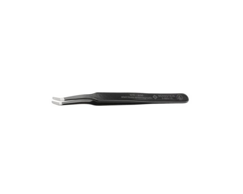 BERNSTEIN TOOLS FOR ELECTRONICS Präzisionspinzette ESD SMD Pinzette 125mm Form 2acb Edelstahl Winkel 30° ableitfähig, ESD Produkt von BERNSTEIN TOOLS FOR ELECTRONICS