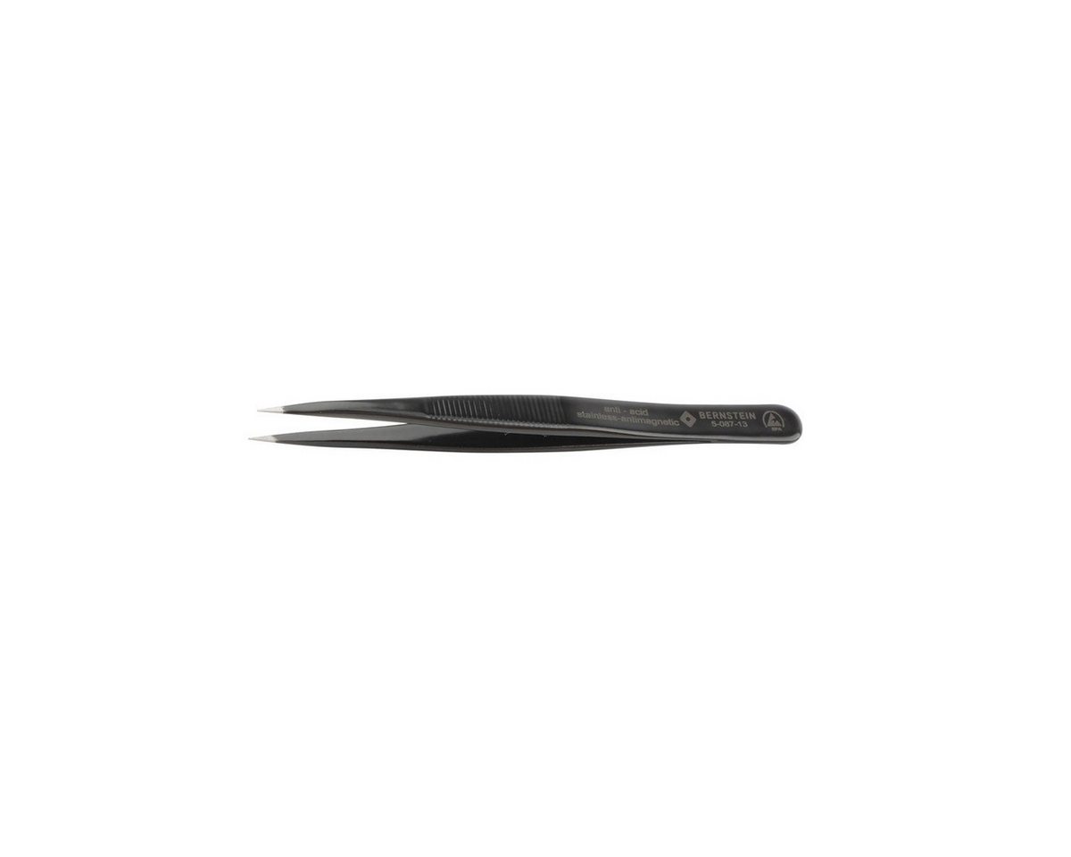 BERNSTEIN TOOLS FOR ELECTRONICS Präzisionspinzette ESD SMD Universal-Pinzette 110mm Form AC Edelstahl, kurz stabil, ablei, ESD Produkt von BERNSTEIN TOOLS FOR ELECTRONICS