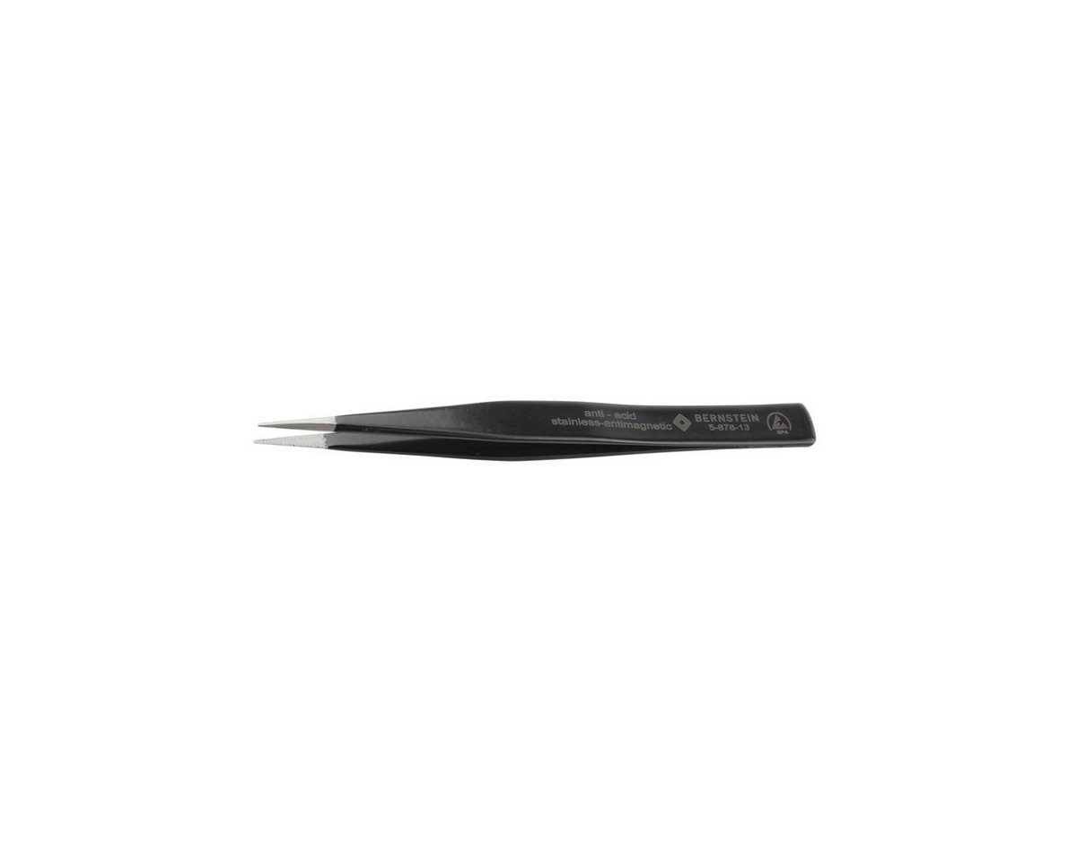 BERNSTEIN TOOLS FOR ELECTRONICS Präzisionspinzette ESD SMD Universal-Pinzette 130mm Form PSF-Z Edelstahl, gezahnt, ableit, ESD Produkt von BERNSTEIN TOOLS FOR ELECTRONICS