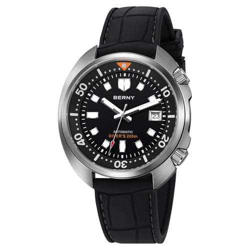 BERNY Automatische Herrenuhr 200M wasserdichte Tauchuhr Herrenmechanische Armbanduhr Analoguhr mit Superluminisierter AR-Koating Saphirglas Mode Tauchuhr Geburtstagsgeschenk BERNY Automatische Herrenuhr 200M wasserdichte Tauchuhr Herrenmechanische Armbanduhr Analoguhr mit Superluminisierter AR-Koating Saphirglas Mode Tauchuhr Geburtstagsgeschenk von BERNY