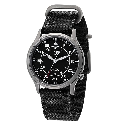 BERNY Herren Titanuhr Japanischer Sekundenzeiger Quarzwerk Titanium Analog Quarz Uhr T2566M Wasserdicht von BERNY