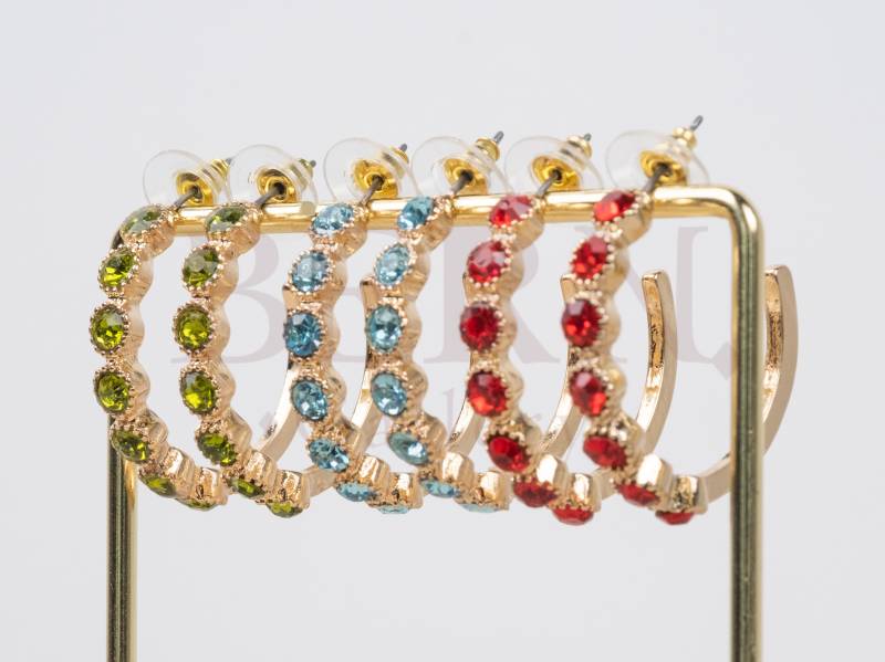 Goldperlen Ohrringe Gold Kristall Conch Hoop Perlen Edelstein Hoops von BERNgallery
