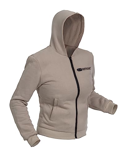 BERTSCHAT Beheizbarer Hoodie Damen – Heizjacke | Heizpullover | Kapuzenjacke mit Powerbank | 10 Heizzonen & 3 Heizstufen | Waschbar | Beige | XL von BERTSCHAT