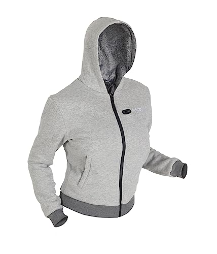 BERTSCHAT Beheizbarer Hoodie Damen – Heizjacke | Heizpullover | Kapuzenjacke mit Powerbank | 10 Heizzonen & 3 Heizstufen | Waschbar | Grau | S von BERTSCHAT