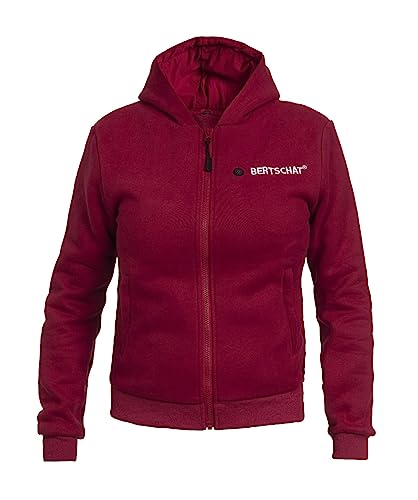 BERTSCHAT Beheizbarer Hoodie Damen – Heizjacke mit 5 Heizzonen & 3 Stufen | Inkl. Powerbank & USB-Ladefunktion | Für Winter & Outdoor | Burgund | S von BERTSCHAT